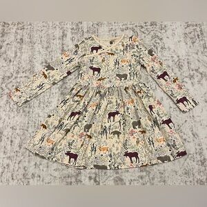Tea Collection Girls Long Sleeve Woodland Dress – Size 6 – VGUC